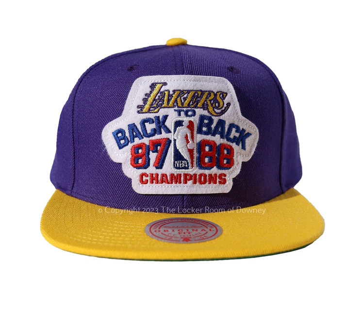 Mitchell and Ness NBA Los Angeles Lakers M&N Back to Back 87-88 Snapback Black