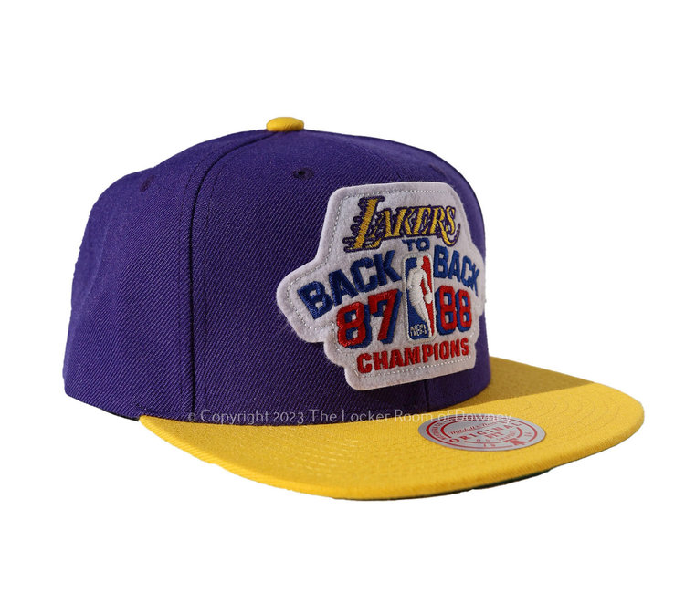 Mitchell and Ness NBA Los Angeles Lakers M&N Back to Back 87-88 Snapback Black