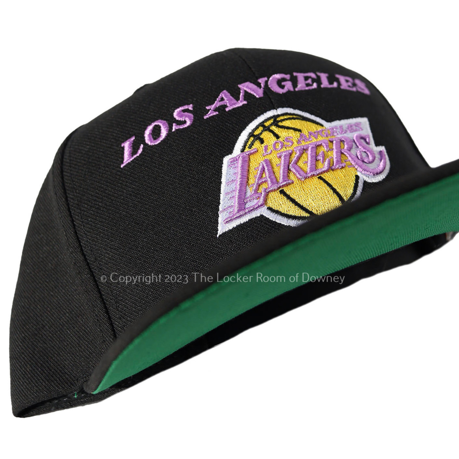 Mitchell & Ness Black Los Angeles Lakers Front Loaded Snapback Hat