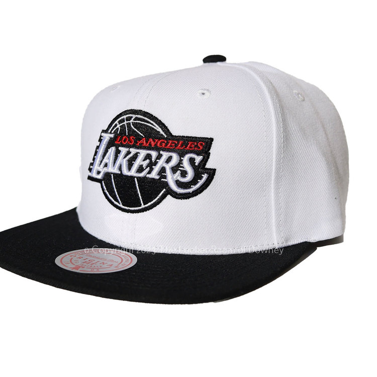 Mitchell and Ness Lakers M&N Playoff Wins Snapback White/ Black