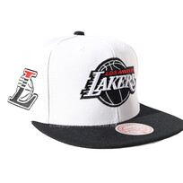 Mitchell and Ness Lakers M&N Playoff Wins Snapback White/ Black