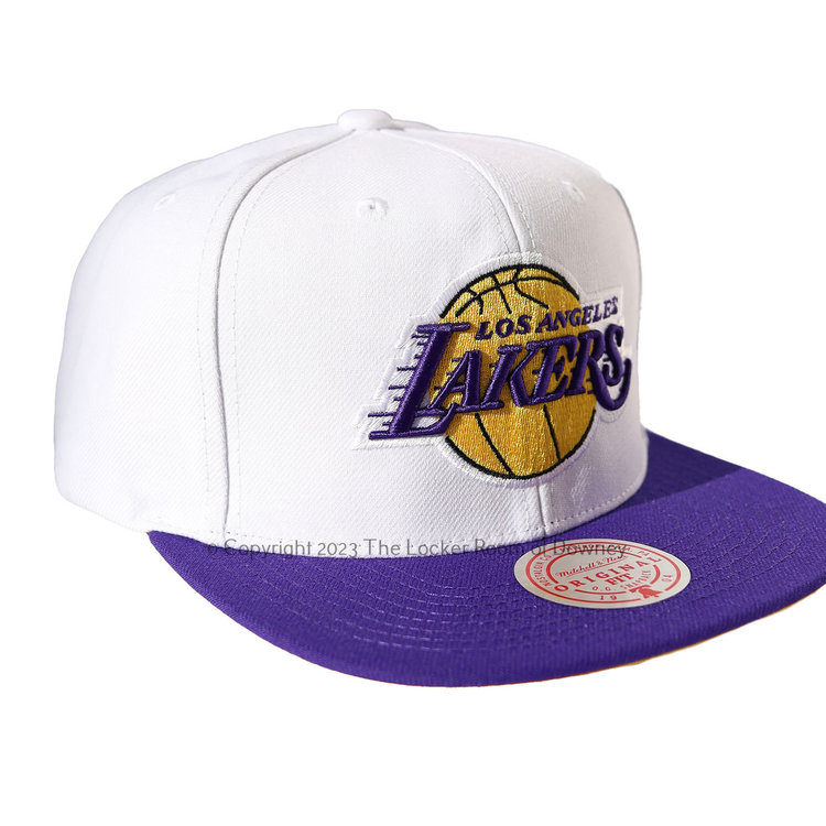 Mitchell and Ness Lakers M&N Core Basic Snapback White/ Purple