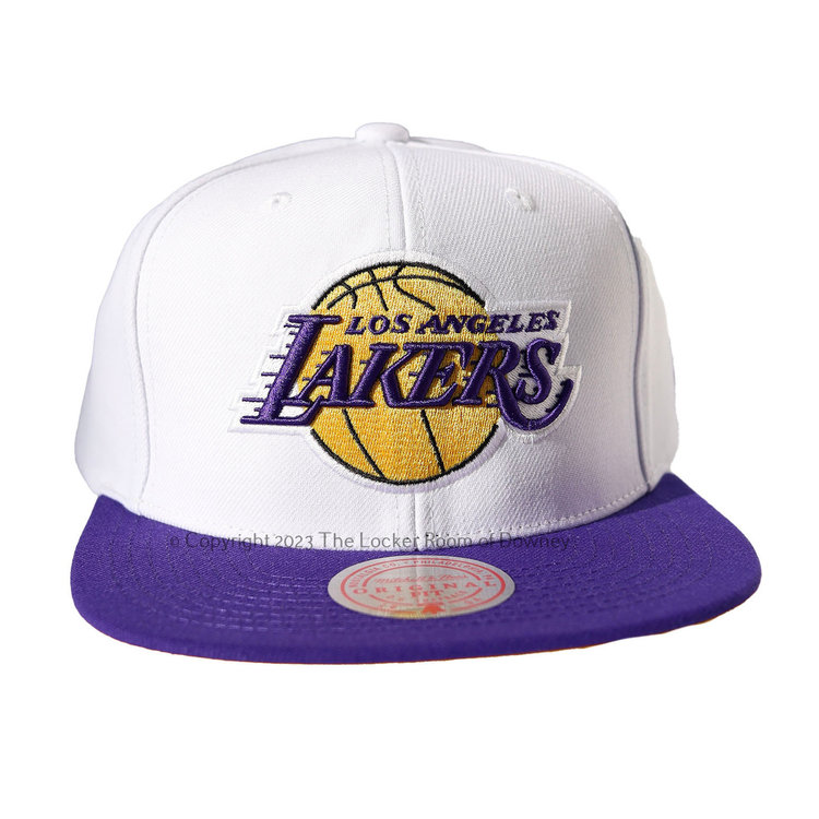 Mitchell and Ness Lakers M&N Core Basic Snapback White/ Purple
