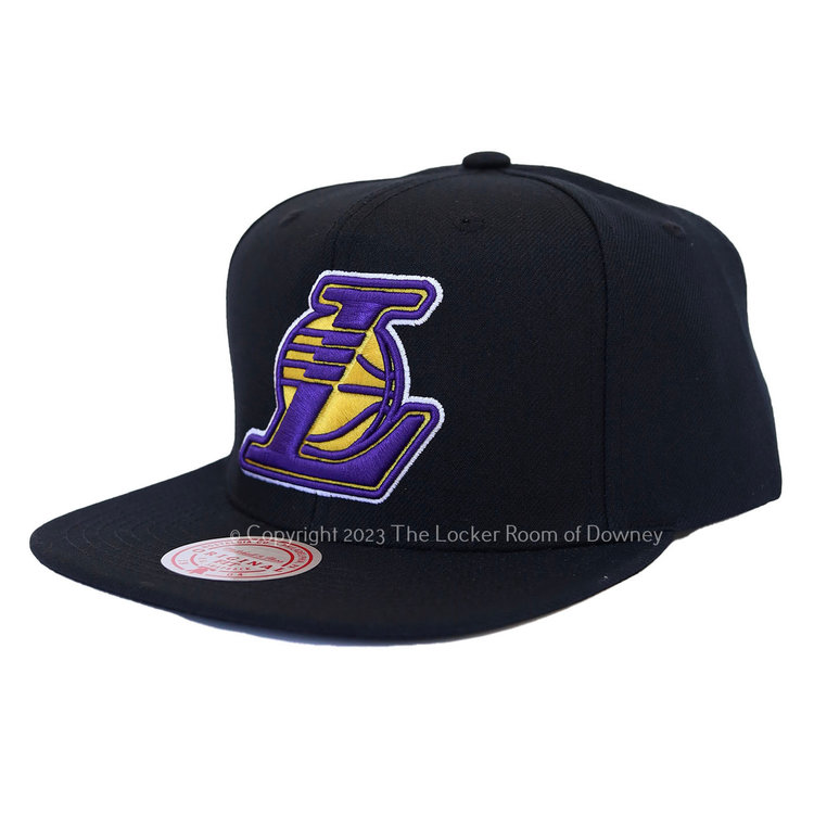 Mitchell and Ness Lakers "L" M&N Core Basic Snapback Black