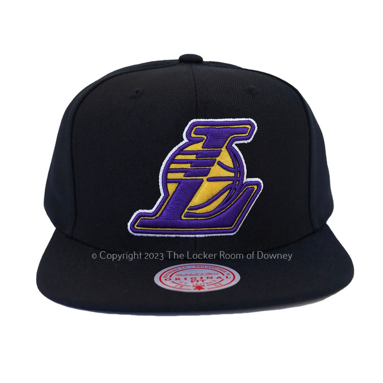 Mitchell and Ness Lakers "L" M&N Core Basic Snapback Black