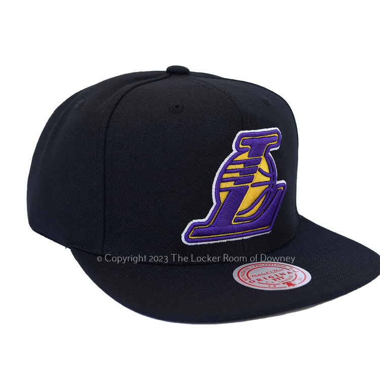Mitchell and Ness Lakers "L" M&N Core Basic Snapback Black
