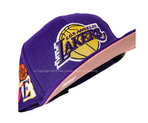 LA Lakers M&N XL Wordmark Snapback Black - The Locker Room of Downey