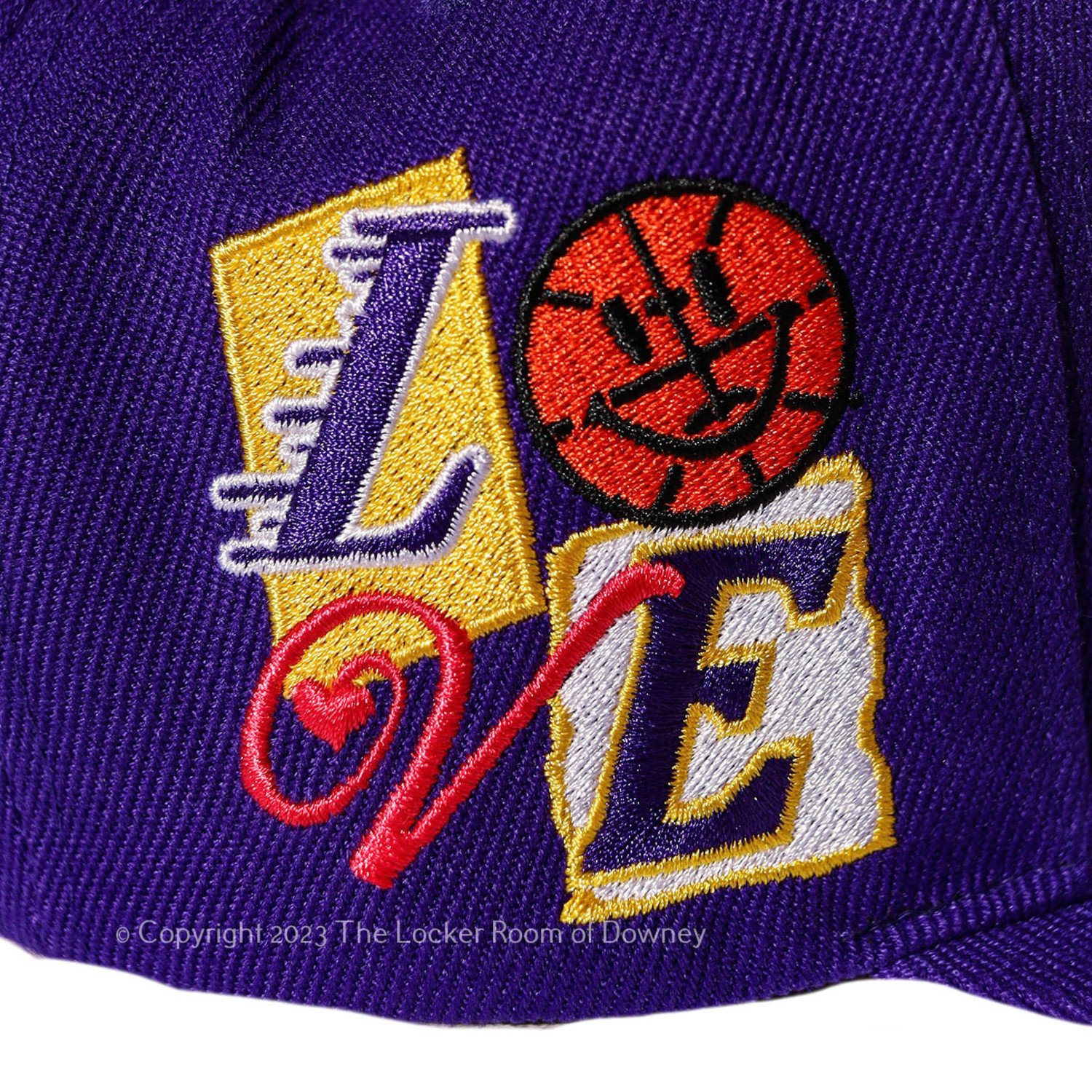 LA Lakers Purple/Gold Upside Down M&N Snapback - The Locker Room of Downey