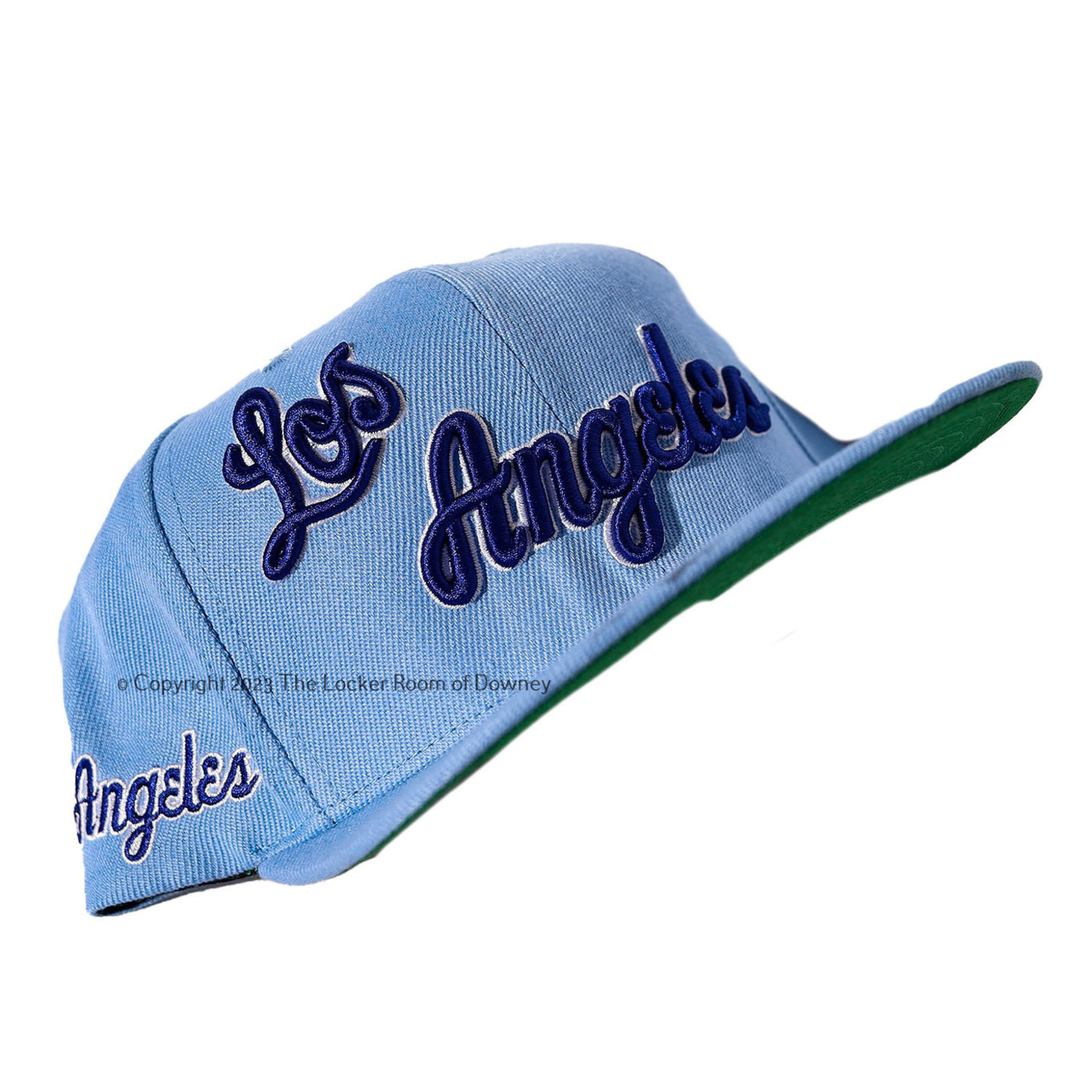 LA Lakers M&N XL Wordmark Snapback Light Blue - The Locker Room of