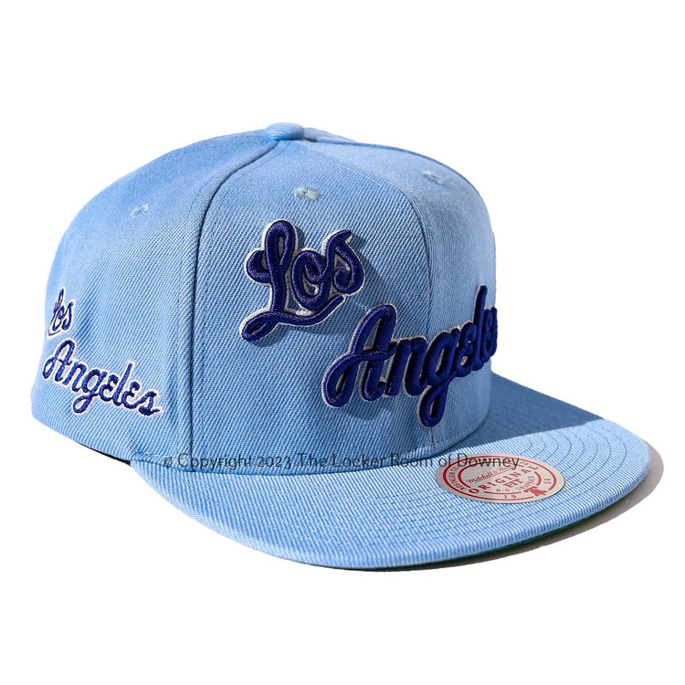 Mitchell and Ness LA Lakers M&N XL Wordmark Snapback Light Blue