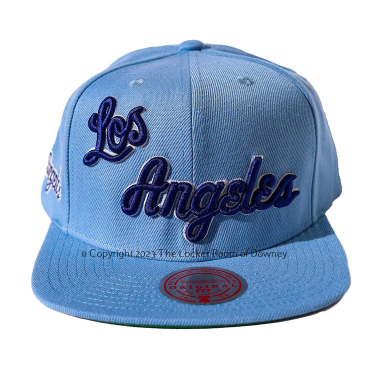 Mitchell and Ness LA Lakers M&N XL Wordmark Snapback Light Blue