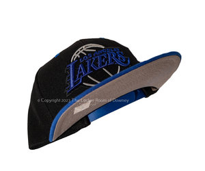 LA Lakers M&N XL Wordmark Snapback Light Blue - The Locker Room of Downey