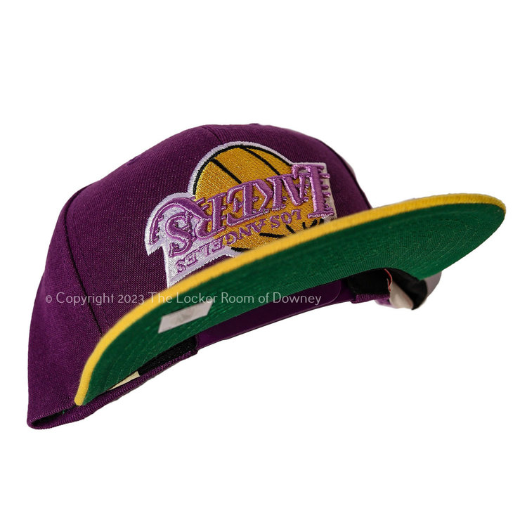 Mitchell and Ness LA Lakers Purple/Gold Upside Down M&N Snapback