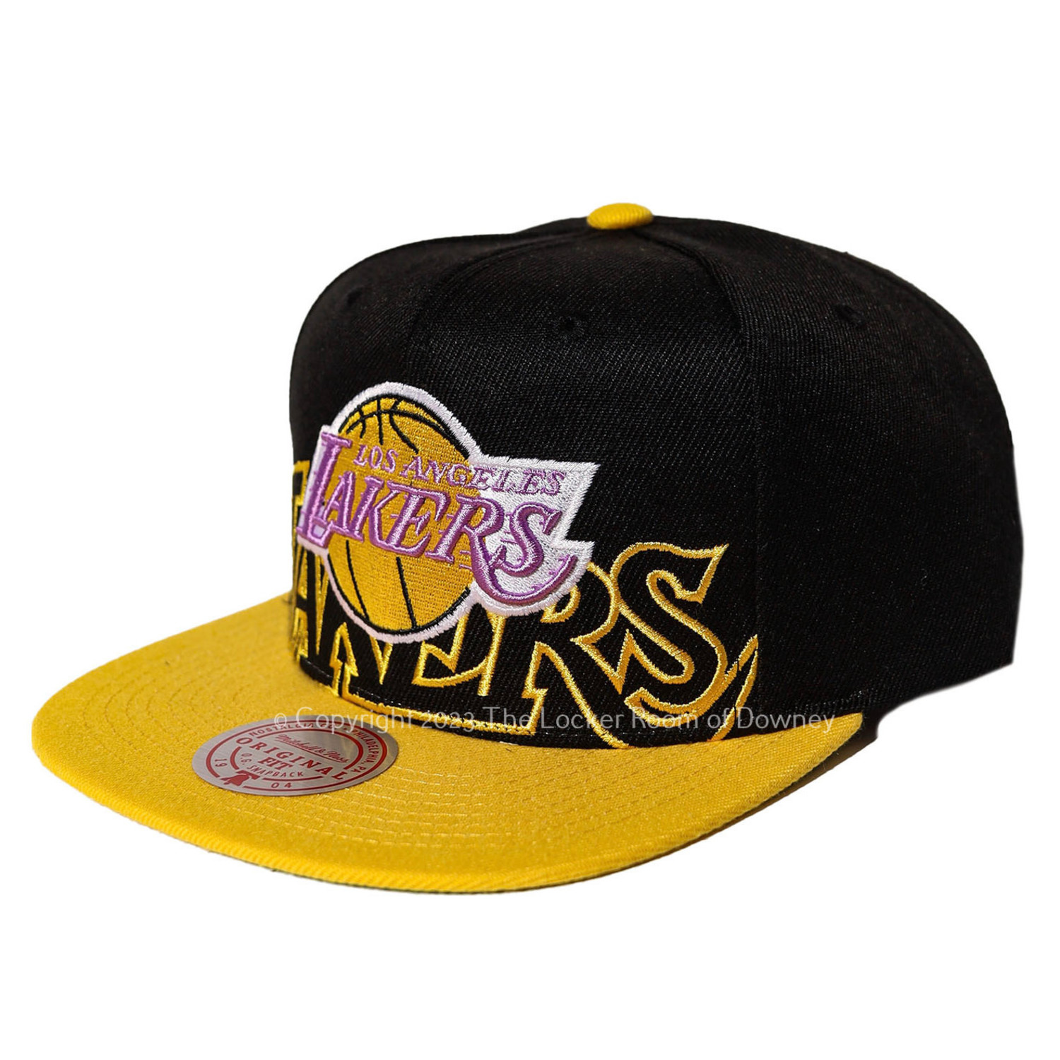 Mitchell and Ness LA Lakers HWC M&N Low Big Face Snapback Black/Yellow