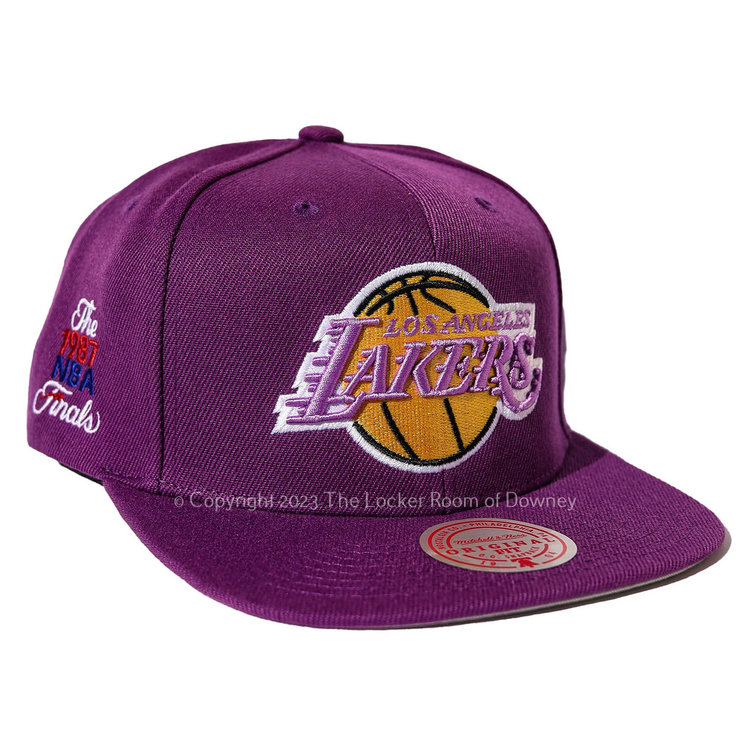Mitchell and Ness LA Lakers Purple 1987 Finals Patch M&N Snapback