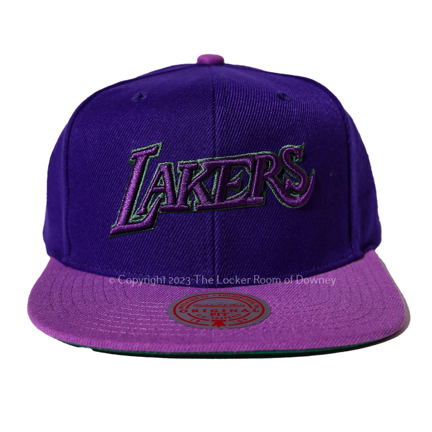 LA Lakers Purple Finals Blue UV M&N Snapback - The Locker Room of Downey