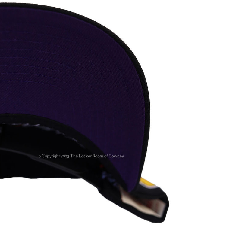 Mitchell and Ness LA Lakers M&N Team Script 2.0 Stretch Snapback Black