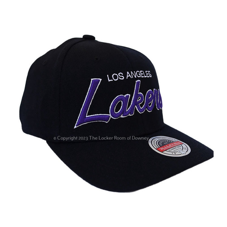 Mitchell and Ness LA Lakers M&N Team Script 2.0 Stretch Snapback Black