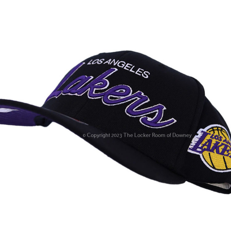 Mitchell and Ness LA Lakers M&N Team Script 2.0 Stretch Snapback Black