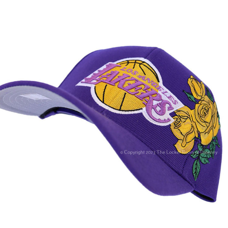 Mitchell and Ness Lakers M&N Scondary Roses Pro Snapback Purple