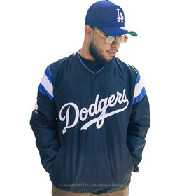 L.A. Dodgers Wild Pitch V-Neck Pullover Jacket - Royal Blue - $47.99