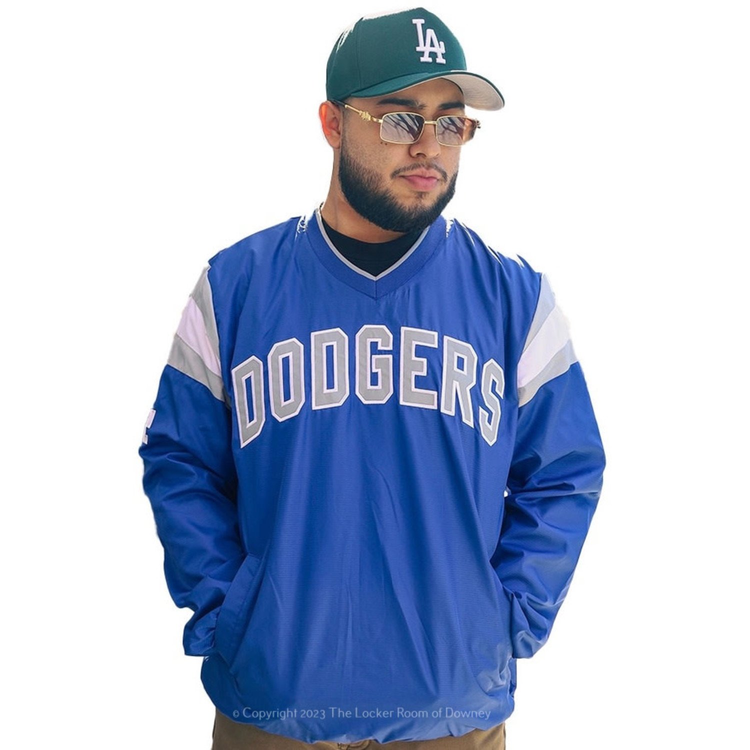 LA Dodgers M GIII Clutch Hitter Royal V-Neck Pullover - The Locker Room of  Downey