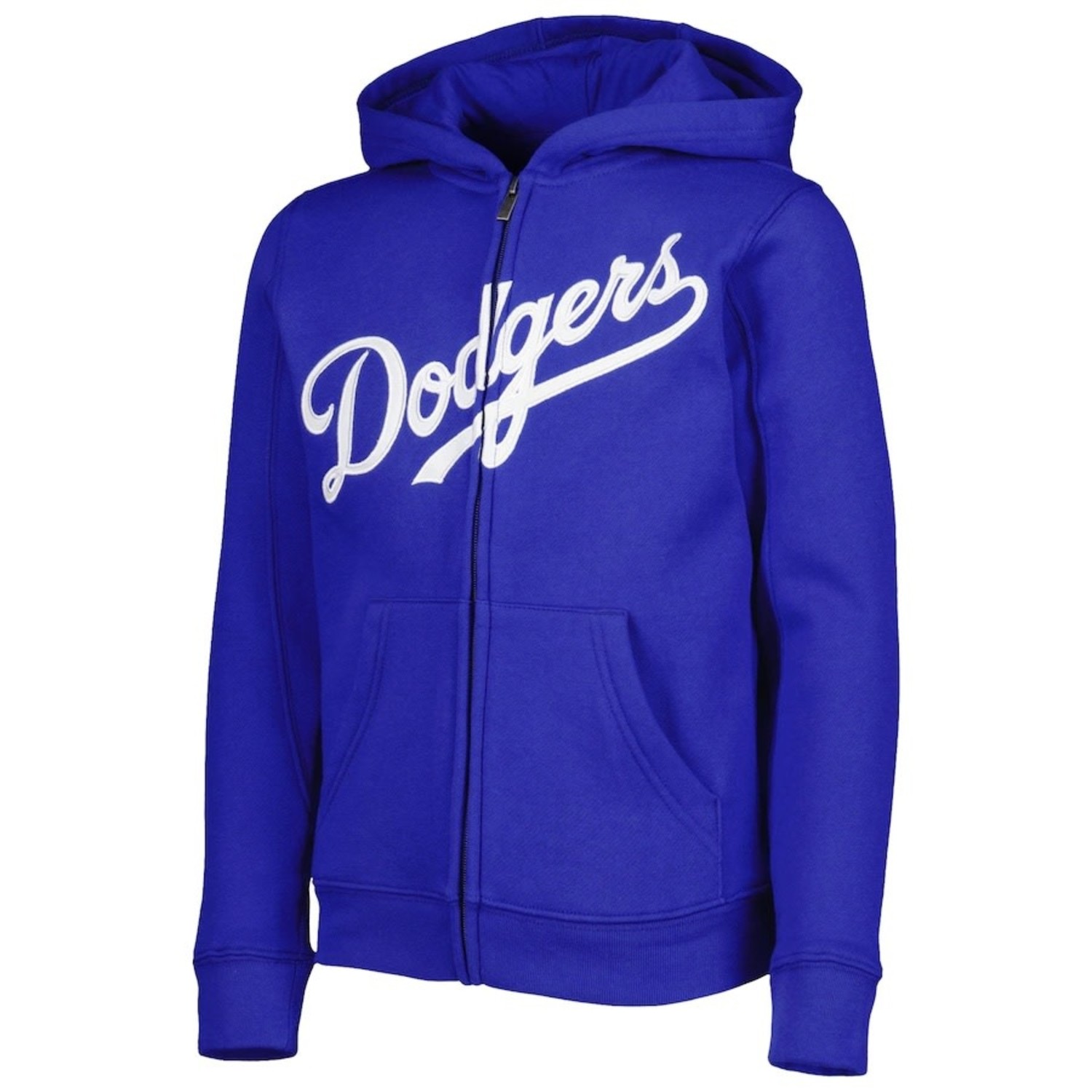 Los Angeles Dodgers Youth Team Color Wordmark Full-Zip Hoodie - Royal