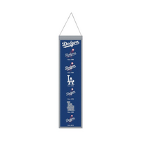 Wincraft LA Dodgers History of Logos Wool Banner