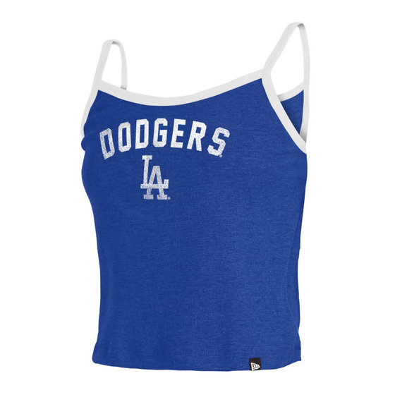 Women's New Era Royal Los Angeles Dodgers Slub Ringer Tank Top