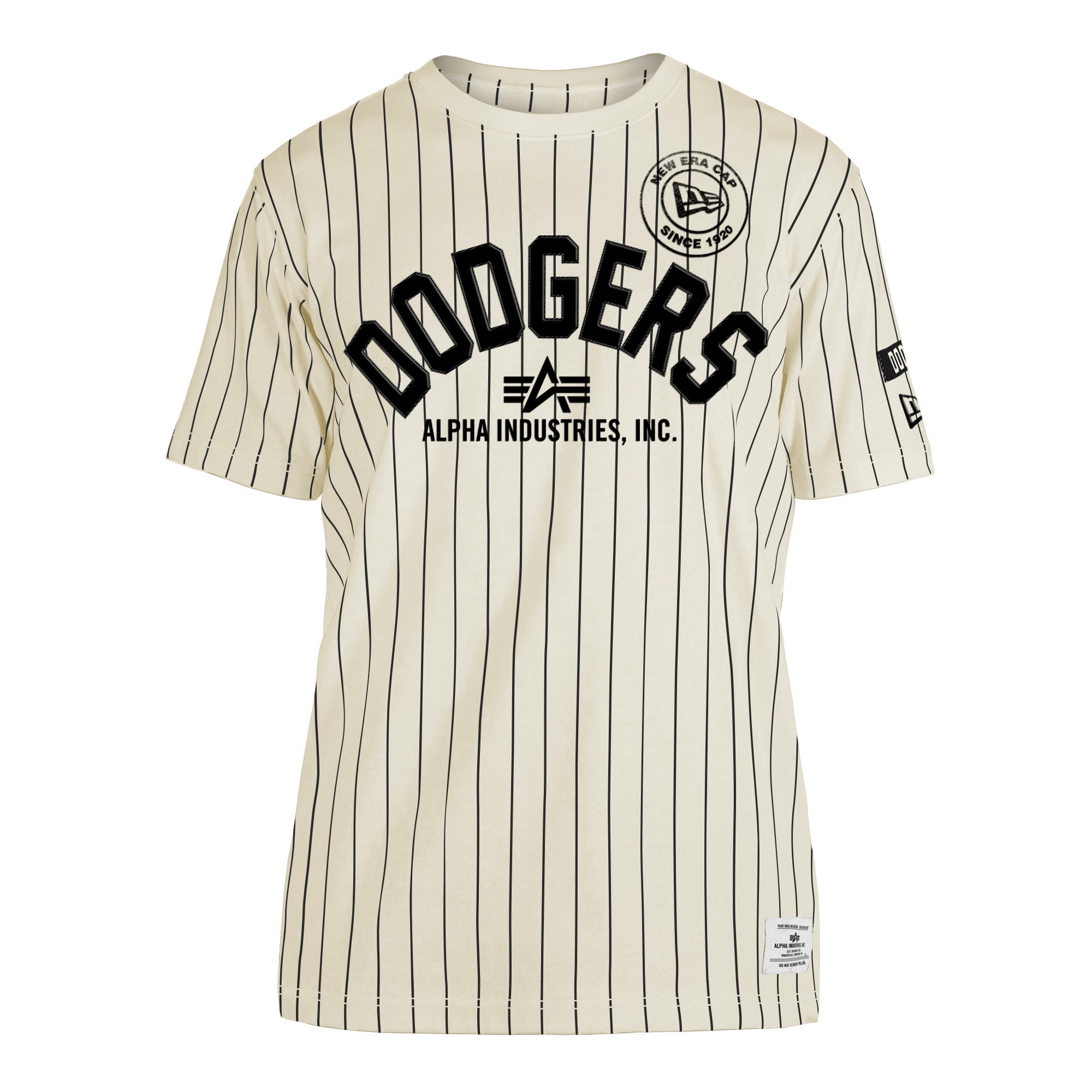 New Era Men's La Dodgers Pinstripe T-Shirt in White - Size XXL