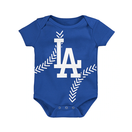 MLB Los Angeles Dodgers Baby Girls' 3pk Bodysuit - 0-3M