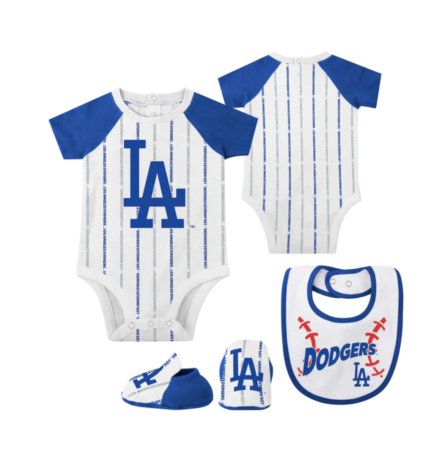 Dodgers Infant Play Ball Creeper Bib & Boot Set - The Locker Room of Downey