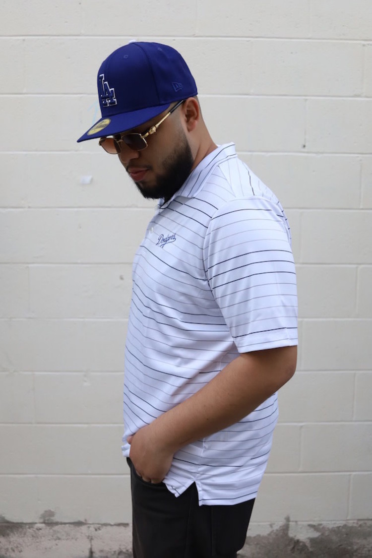 Antigua Dodgers M Polo Ryder White