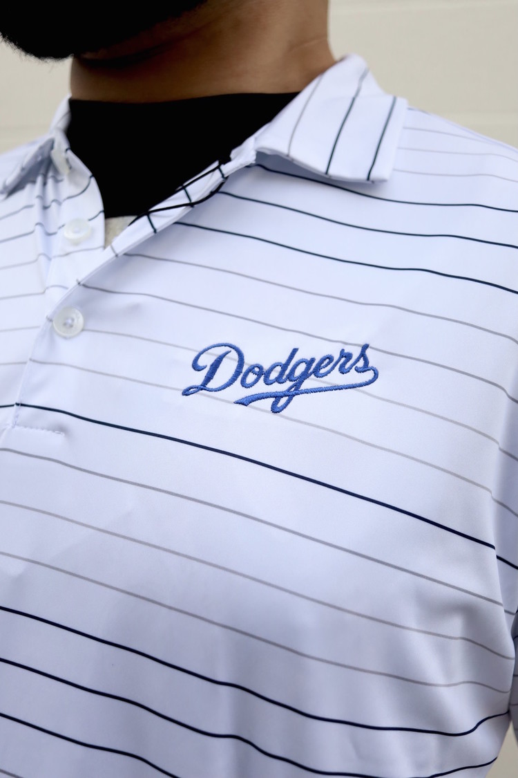 Antigua Dodgers M Polo Ryder White