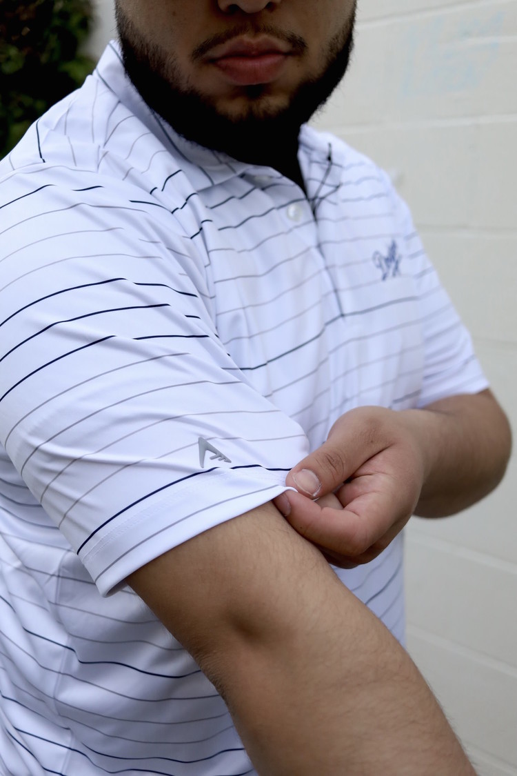 Antigua Dodgers M Polo Ryder White