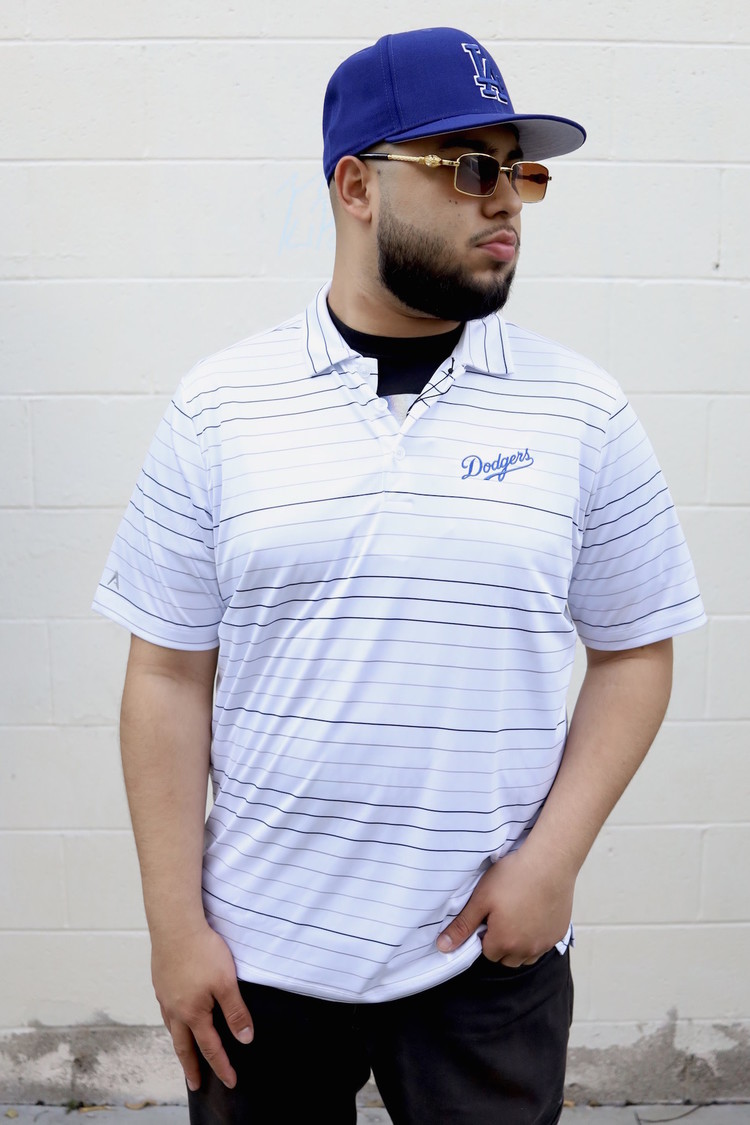 Antigua Dodgers M Polo Ryder White