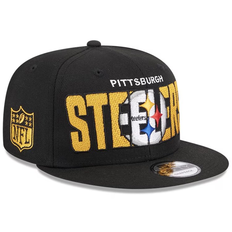 New Era Steelers 23 Draft Snapback Black