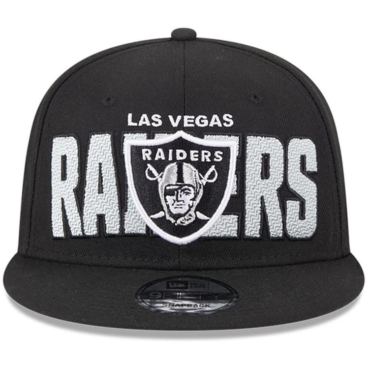 New Era Raiders 23 Draft Snapback Black