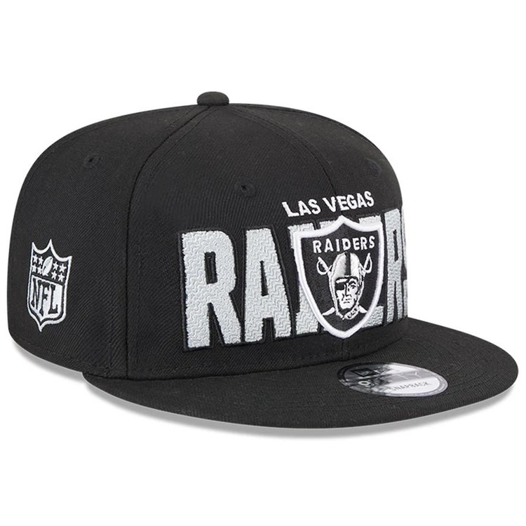 New Era Raiders 23 Draft Snapback Black