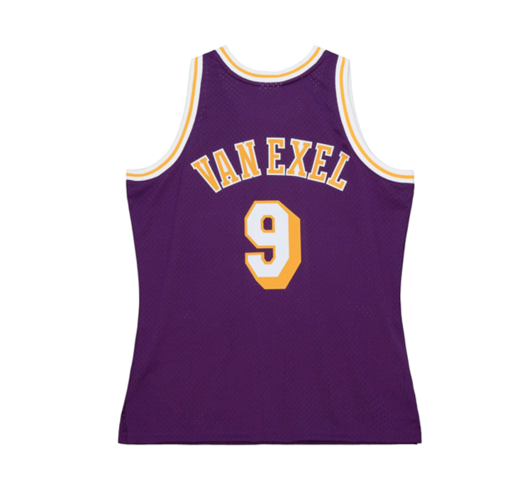 Mitchell and Ness LA Lakers Men's Mitchell & Ness 1996 Nick Van Exel #9 Replica Swingman Purple