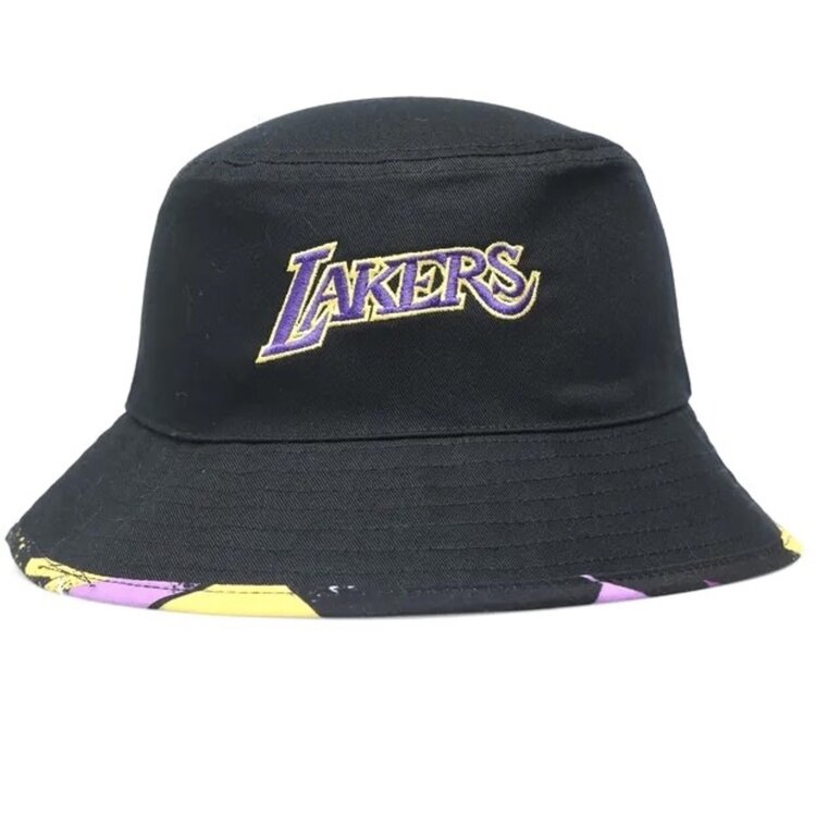 Mitchell and Ness LA Lakers Hyper Reversible Bucket Hat
