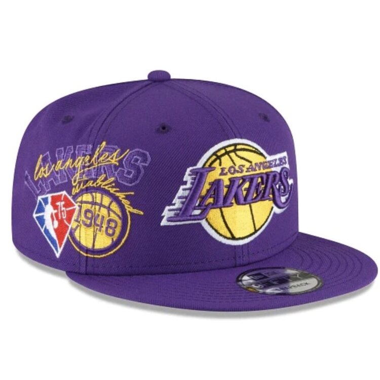 New Era Lakers Back Half Snapback Purple