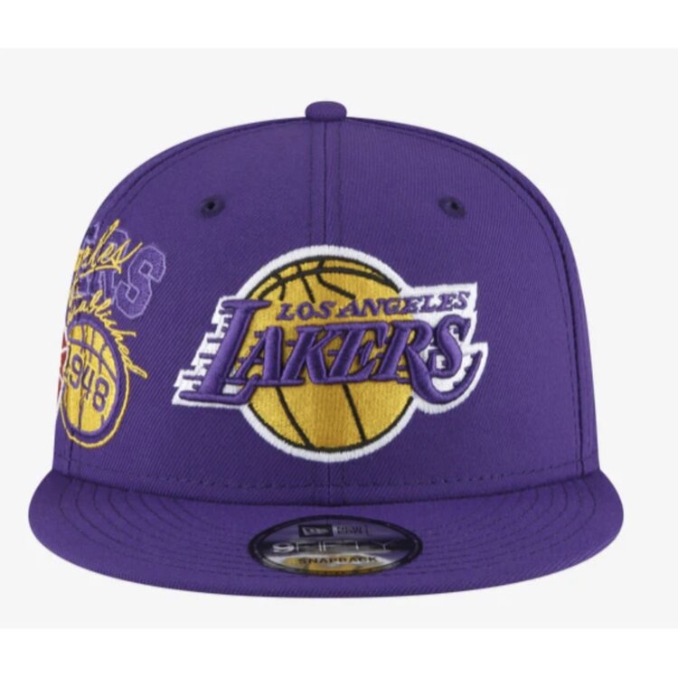 New Era Lakers Back Half Snapback Purple
