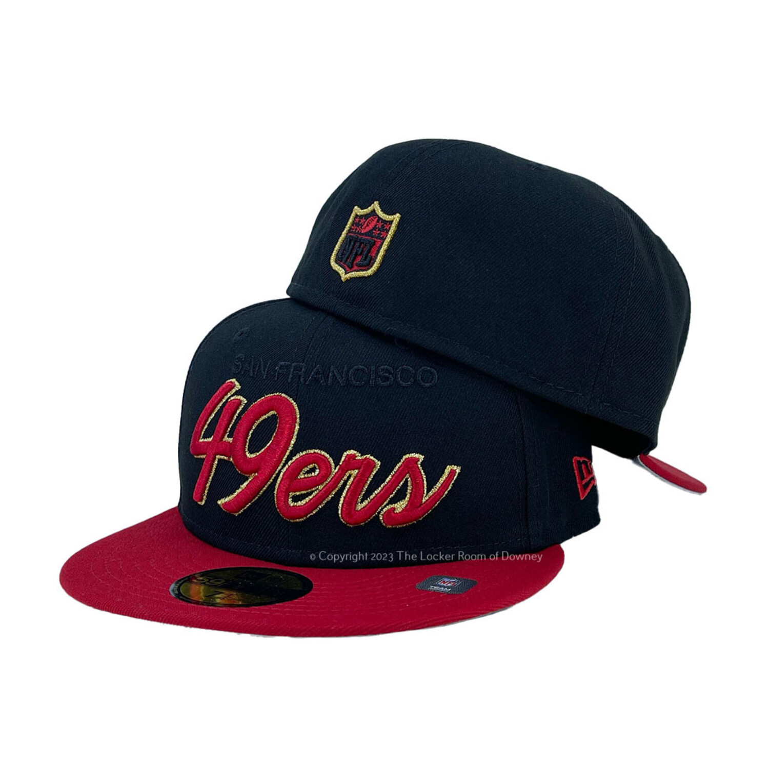 New Era 49ers Black Red-Gold Script