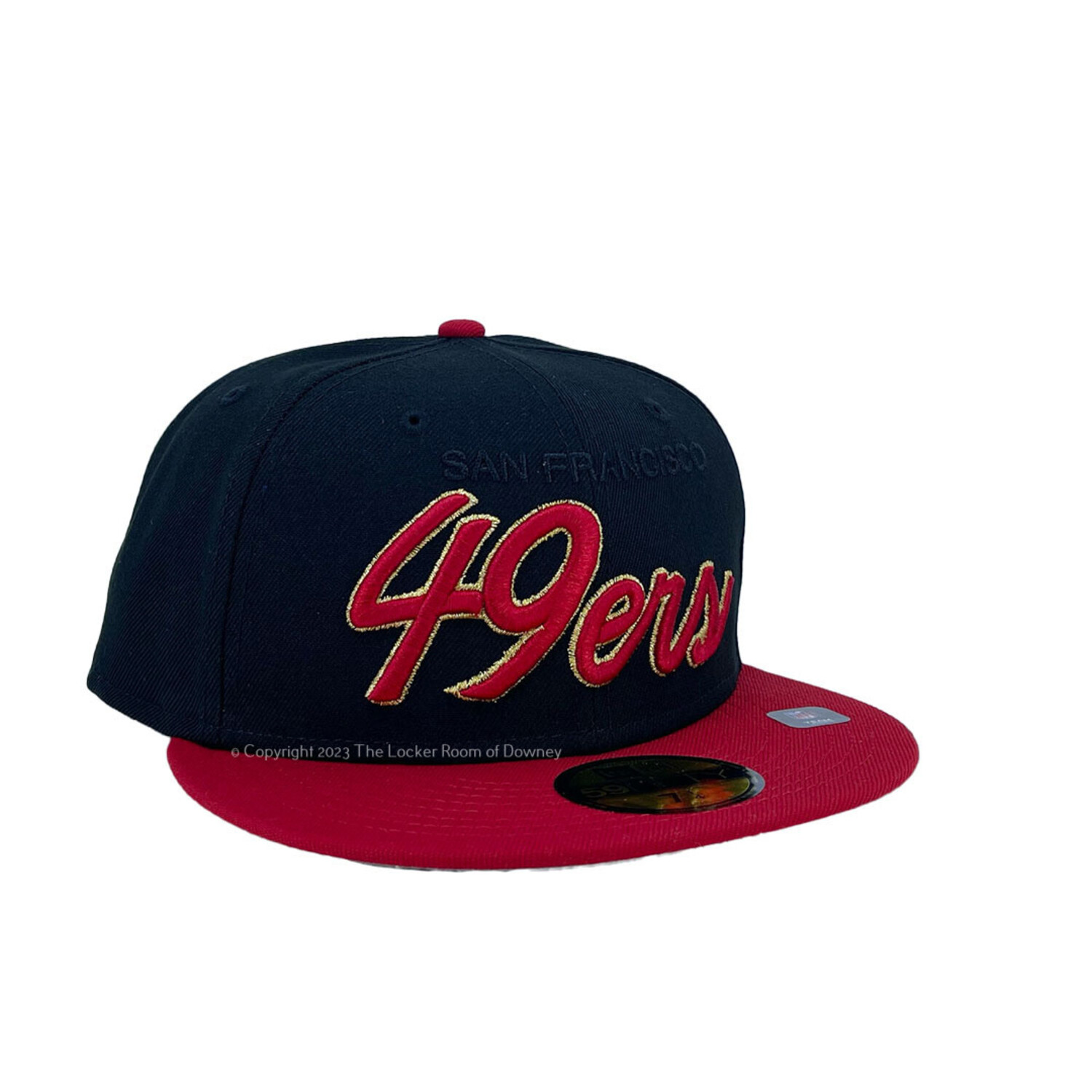 Shop New Era 59Fifty San Francisco 49ers Script Hat 60291414 red