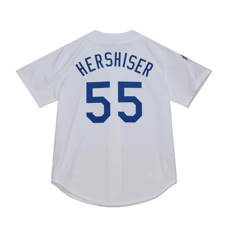 Mitchell and Ness LA Dodgers Men's Mitchell & Ness Authentic 1988 Orel Hershiser #55 Jersey White