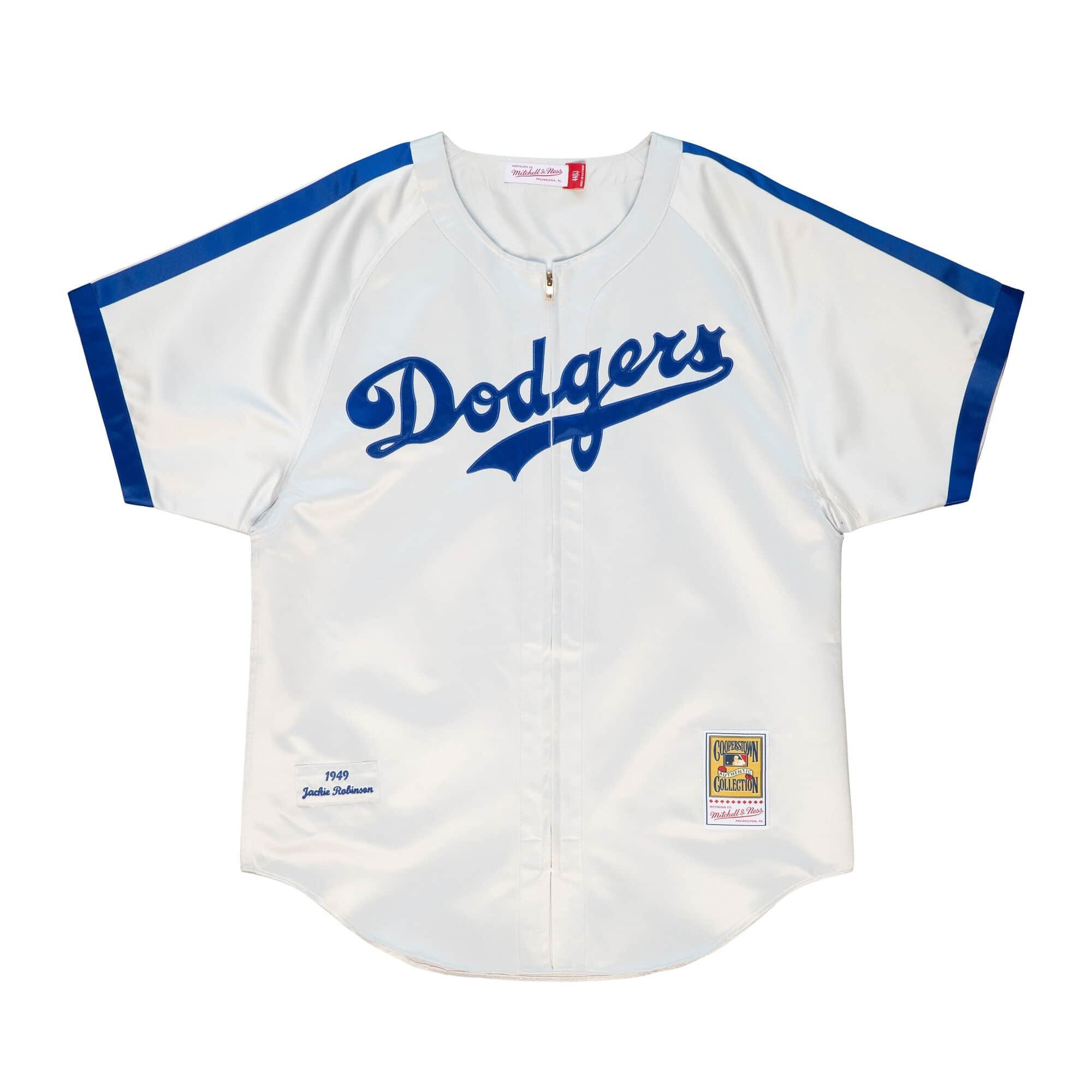 LA Dodgers Men's Mitchell & Ness Authentic 1949 Jackie Robinson #42 Satin  Jersey - The Locker Room of Downey