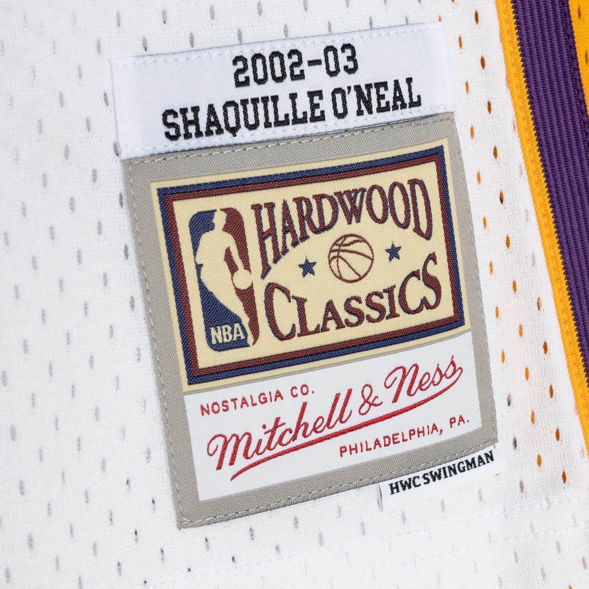 LA Lakers Men's Mitchell & Ness 2002-03 Shaquille O'Neal #34 Replica  Swingman Alt Jersey White - The Locker Room of Downey