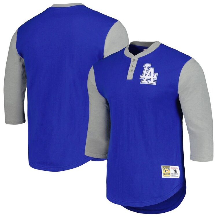 Mitchell and Ness LA Dodgers M&N  Legendary Slub Henley Tee
