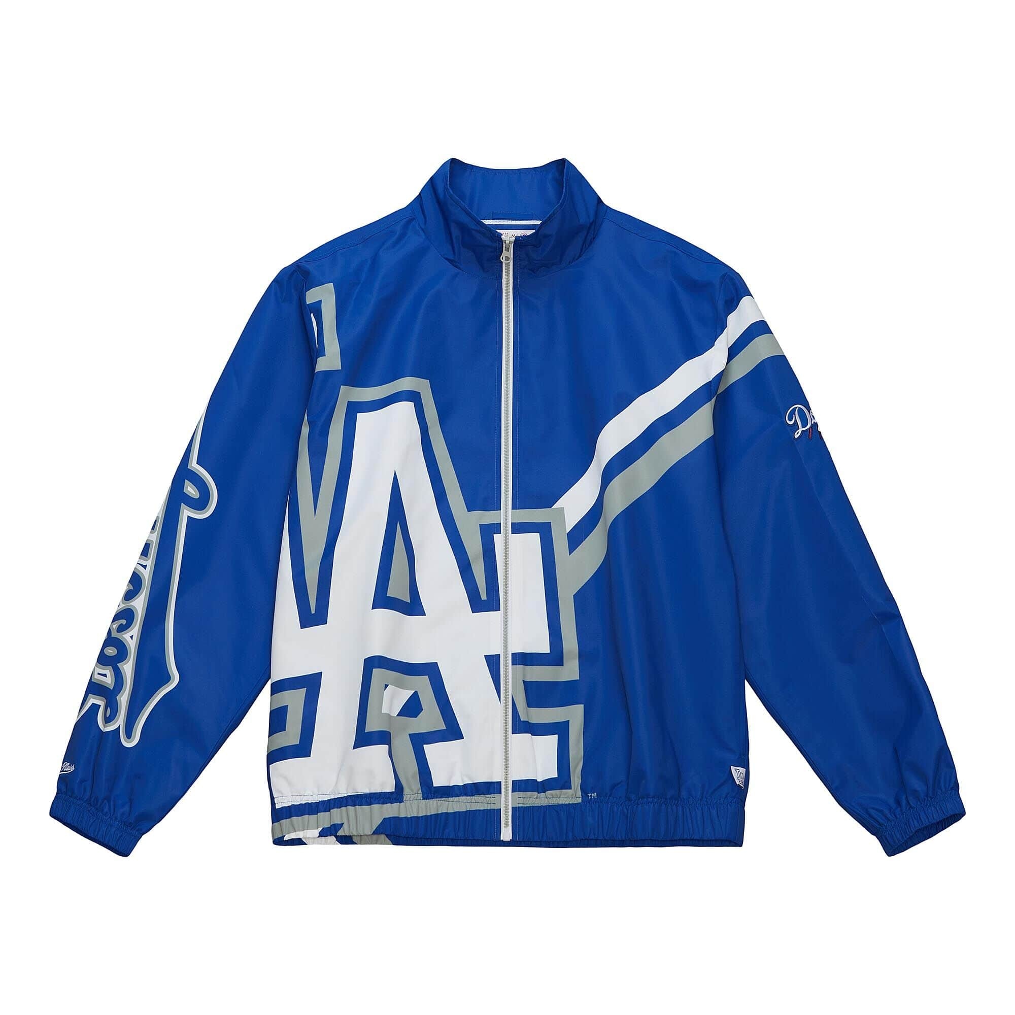 LA Dodgers M&N Exploded Logo Warm Up Jacket - The Locker Room of